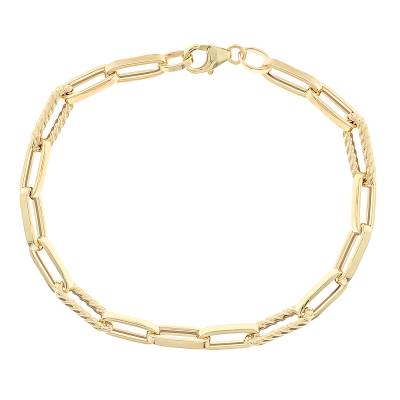 Χρυσό Βραχιόλι με Κρίκους 14 Καράτια 5res.8359b