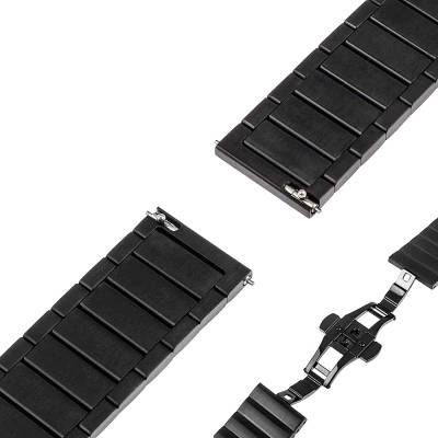 Μεταλλικό Μασίφ Μπρασελέ σε Μαύρο Χρώμα 22mm