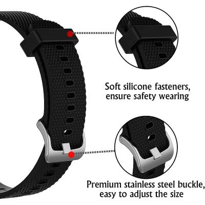 Λουράκι Σιλικόνης 20mm για Smartwatch Μαύρο 8845
