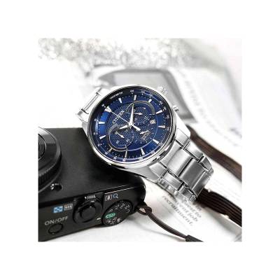 CITIZEN Chronograph με Ασημί Μπρασελέ AN8190-51L