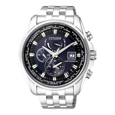 CITIZEN Eco-drive με Ασημί Μπρασελέ AT9030-55L