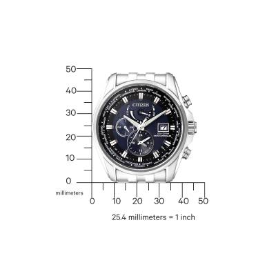 CITIZEN Eco-drive με Ασημί Μπρασελέ AT9030-55L