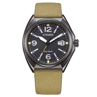 Ρολόι CITIZEN Eco-Drive με Χακί Λουράκι AW1575-08E