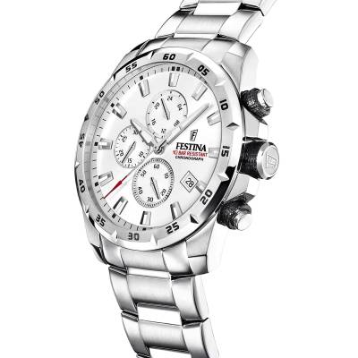 Festina Chrono Sport Ρολόι με Ασημί Καντράν F20463/1