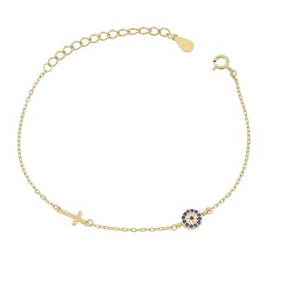 Ασημένιο Βραχιόλι 925 με Ματάκια BE364G