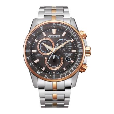 Citizen Eco-drive Radio-Controlled με Δίχρωμο Μπρασελέ CB5886-58H