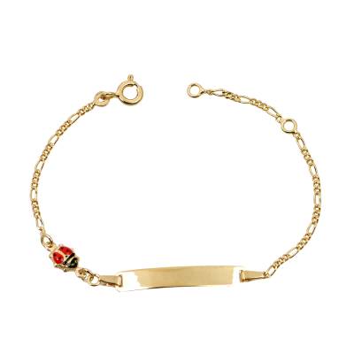 Ασημένια Παιδική Ταυτότητα με Πασχαλίτσα 925