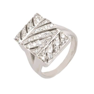 Λευκόχρυσο Δαχτυλίδι με Διαμάντια (br:044ct) 18Κ