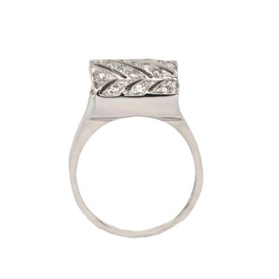 Λευκόχρυσο Δαχτυλίδι με Διαμάντια (br:0,65ct) 18Κ