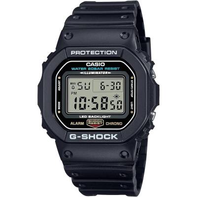 Casio G-SHOCK Χρονογράφος με Καουτσούκ Λουράκι DW-5600UE-1