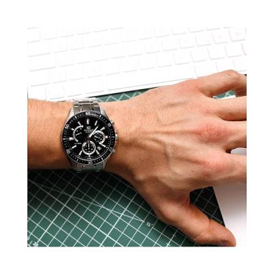 Casio Edifice Ρολόι Χρονογράφος με Ασημί Μπρασελέ EFR-552D-1AVUEF
