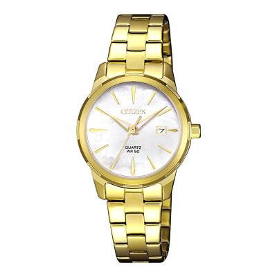 Γυναικείο Ρολόι CITIZEN Elegance με Δίχρωμο Μπρασελέ EU6072-56D