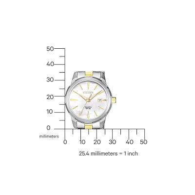 Γυναικείο Ρολόι CITIZEN Elegance με Δίχρωμο Μπρασελέ EU6074-51D