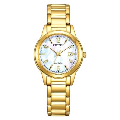 Γυναικείο Ρολόι CITIZEN Elegance με Χρυσό Μπρασελέ FE1242-78D