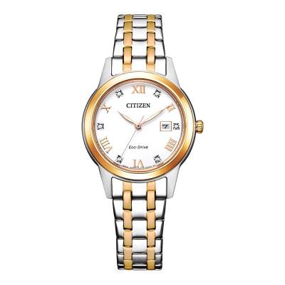 CITIZEN Eco-drive με Δίχρωμο Μπρασελέ FE1246-85A