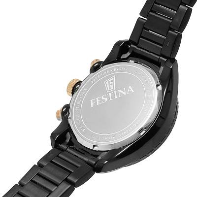 Ανδρικό Ρολόι Festina Ceramic με Μαύρο Μπρασελέ F20577/1