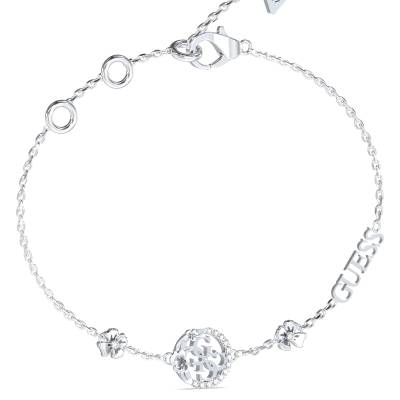 GUESS STEEL 4 LOVE JUBB05039JWRHL Βραχιόλι Ασημένιο Με Σχέδιο Και Λογότυπο