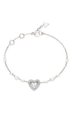 GUESS STEEL BELOVED JUBB06009JWRHL Βραχιόλι Ασημένιο Με Καρδια