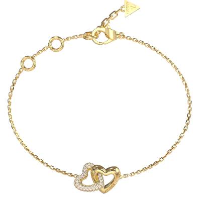 GUESS STEEL BELOVED JUBB06014JWYGL Βραχιόλι Χρυσό Με Καρδι