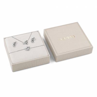 GUESS STEEL Σετ με Βραχιόλι-Κολιέ-Σκουλαρίκια JUBS06002JWRHS