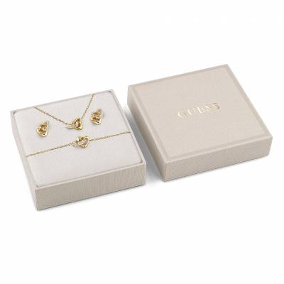 GUESS STEEL Σετ με Βραχιόλι-Κολιέ-Σκουλαρίκια JUBS06006JWYGS