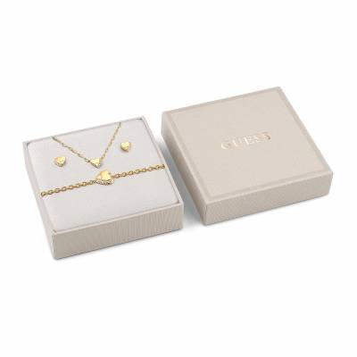 GUESS STEEL Σετ με Βραχιόλι-Σκουλαρίκια-Κολιέ JUBS06008JWYGT/U