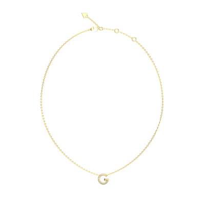GUESS Κολιέ STEEL G CRYSTAL με ΛογότυποJUBN05441JWYGT-U