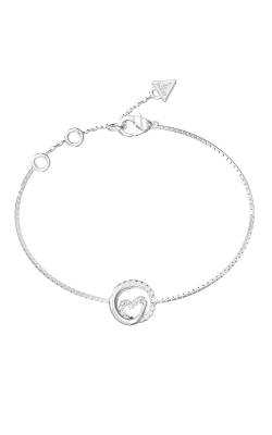 GUESS STEEL ICONIQUE Βραχιόλι Με Καρδιά και Πέτρες JUBB05527JWRHL /U