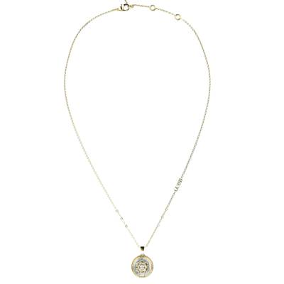 GUESS STEEL LA FLEUR JUBN04548JWYGT/U Κολιέ Χρυσό Με Σχέδιο Και Λογότυπο