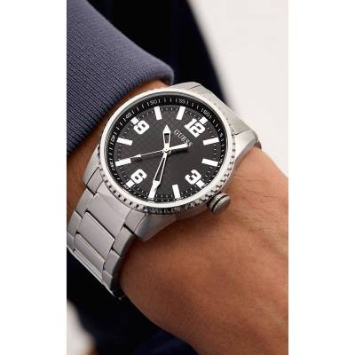 Ρολόι Guess VARSITY G με Ασημί Μπρασελέ GW0889G1