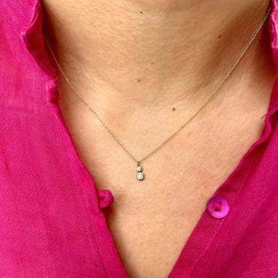 Χρυσό Κολιέ Ekan με Διαμάντια 0,055ct ΧΚ5290