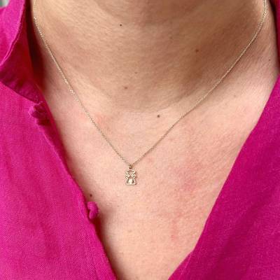 Χρυσό Κολιέ Ekan με Αγγελάκι και Διαμάντια 0,02ct ΧΚ5169