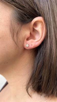 Χρυσά Μονοπετράκια με Πέτρα Ζιργκόν 9 Καράτια