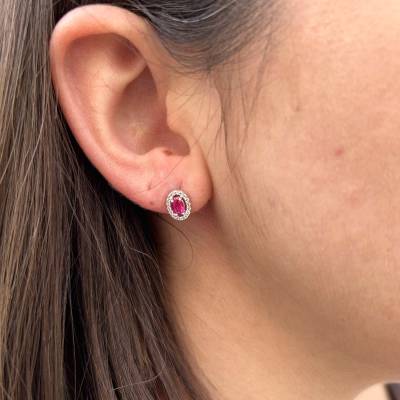 Χρυσά Μονοπετράκια με Πέτρα Ζιργκόν 9 Καράτια