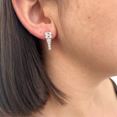 Χρυσά Σκουλαρίκια με Πέτρες Ζιργκόν 14 Καράτια 5ak.19bor