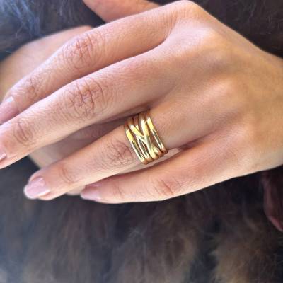 Χρυσό Δαχτυλίδι 14 Καρατίων 5fav.55163r