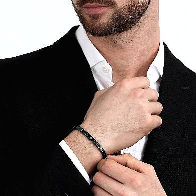 Ανδρικό Βραχιόλι Maserati ICONIC με Λογότυπο JM223ATZ21