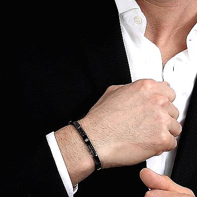 Ανδρικό Βραχιόλι Maserati ICONIC με Λογότυπο JM223ATZ21