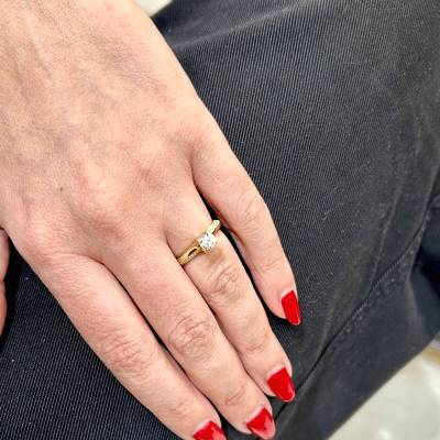 Χρυσό Δαχτυλίδι Σειρέ με Πέτρες Ζιργκόν 14 Καρατίων