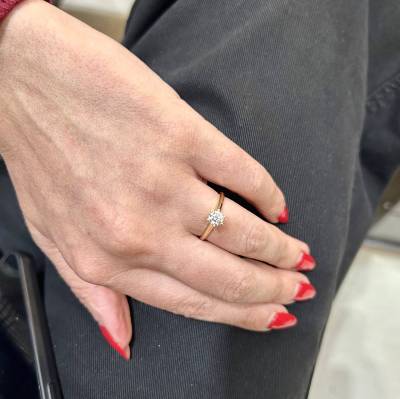 Μονόπετρο Δαχτυλίδι με Πέτρα Ζιργκόν 14 Καρατίων