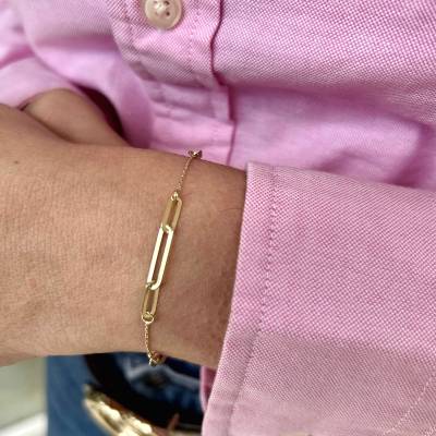 Βραχιόλι Κ9 Χρυσό με Δισκάκια και Μπίλιες 3ni.1020b