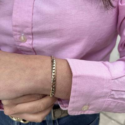 Χρυσή Αλυσίδα Λαιμού Fratell Bovo με Στρογγυλούς Κρίκους 14 Καράτια 5bo.4205c