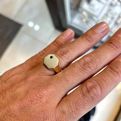 Χρυσό Κολιέ Ροζέτα με Λευκές Πέτρες 9 Καράτια