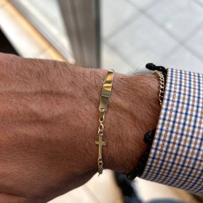 Χρυσό Κολιέ με Λευκές Πέτρες Ζιργκόν 9 Καρατίων