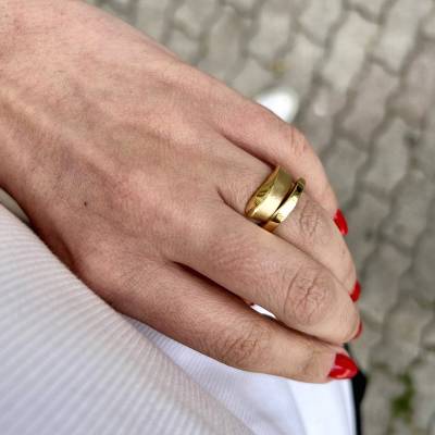 Δαχτυλίδι Λουστρέ Κίτρινο 14 Καράτια 5div.9996r
