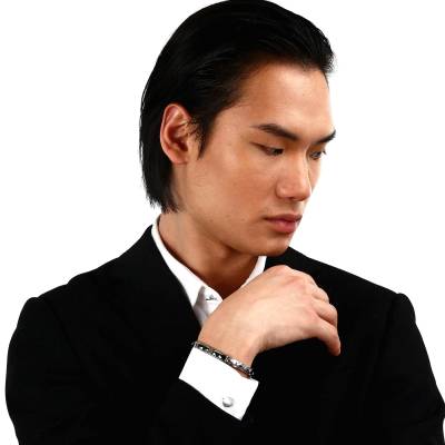 Ανδρικό Βραχιόλι Maserati CERAMIC με Λογότυπο JM224ATZ40