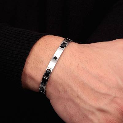 Ανδρικό Βραχιόλι Maserati CERAMIC με Λογότυπο JM420ATI06