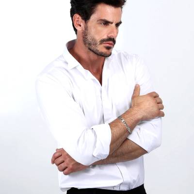 Ανδρικό Βραχιόλι Maserati με Λογότυπο και Αλυσίδα JM422AVD09