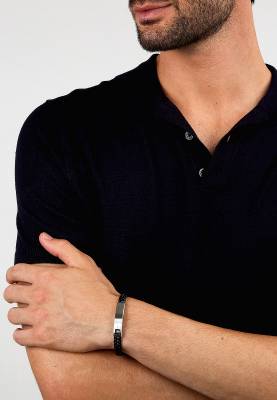 Δερμάτινο Ανδρικό Βραχιόλι Maserati με Λογότυπο JM525AVE34