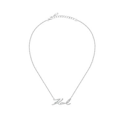 KARL LAGERFELD CHARMS Γυναικείο Κολιέ Ασημένιο Με Λογότυπο